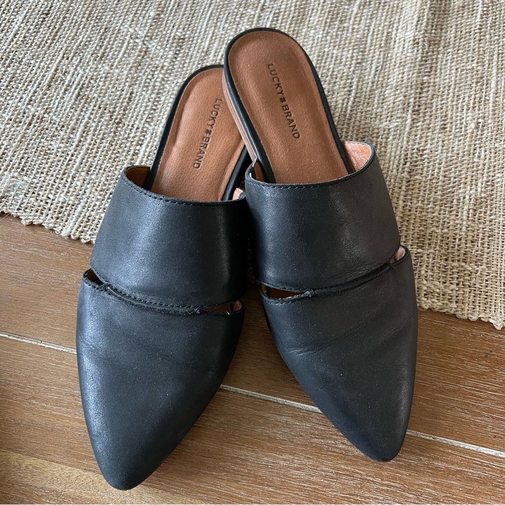 Lucky Brand Bestru Slip On Leather Mule